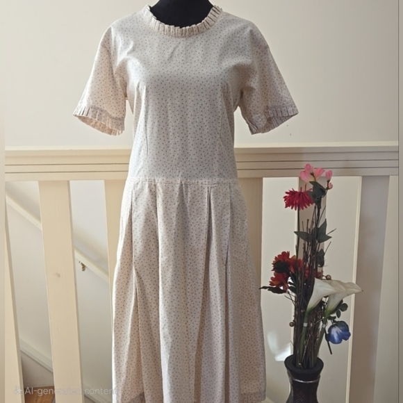 Handcrafted Dresses & Skirts - Anni Downs | Vintage Cotton Cottage Core Maxi Dress